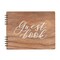 Rustic Style Wooden Guest Book - Wedding Reception, Bridal Shower, Baby Shower, Quinceanera Guest Book (112 pages, 11.25x8.75 In)